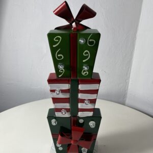 IRON DECO GIFT BOXES STACKED B/O 16X8X44