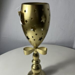 IRON CANDLE HOLDER CHAMPAGNE 19.5X39CM/E