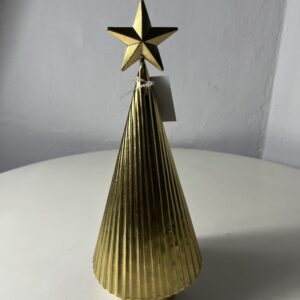 XMAS DECO TABLE TOP TREE GOLD W STAR H31