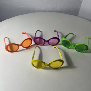PARTY GLASS ROUND NEON 15X6CM/EACH