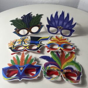 PARTY GLASS CARNIVAL FELT W12CM/EACH