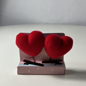 HAIR CLIP HEART 5CM/EACH